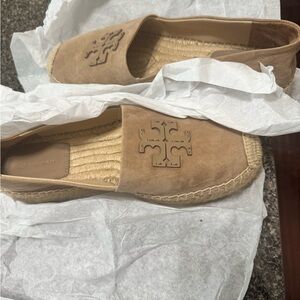 Tory Burch Beige Espadrille Flats
